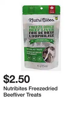 Dollarama Nutribites Freezedried Beefliver Treats offer