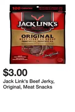 Dollarama Jack Link's Beef Jerky, Original, Meat Snacks offer