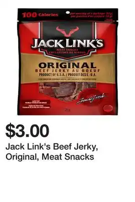 Dollarama Jack Link's Beef Jerky, Original, Meat Snacks offer