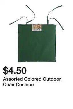 Dollarama Assorted Colored Outdoor Chair Cushion offer