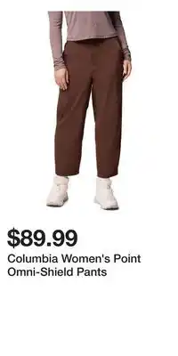 Mark's Columbia Women's Point Omni-Shield Pants offer