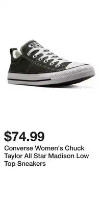 Mark's Converse Women's Chuck Taylor All Star Madison Low Top Sneakers offer