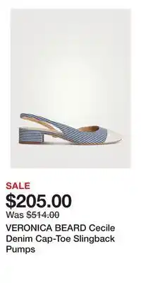 Holt Renfrew VERONICA BEARD Cecile Denim Cap-Toe Slingback Pumps offer