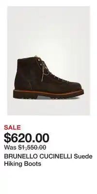 Holt Renfrew BRUNELLO CUCINELLI Suede Hiking Boots offer