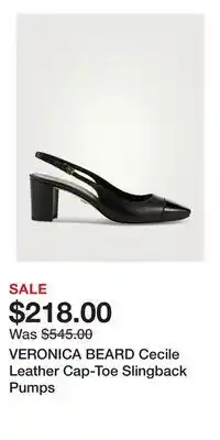 Holt Renfrew VERONICA BEARD Cecile Leather Cap-Toe Slingback Pumps offer