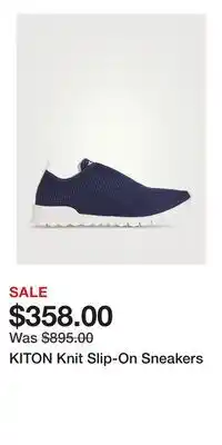 Holt Renfrew KITON Knit Slip-On Sneakers offer