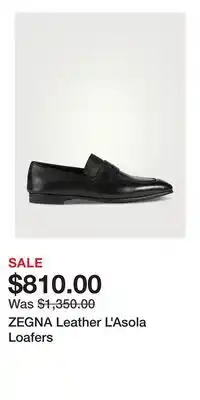Holt Renfrew ZEGNA Leather L'Asola Loafers offer