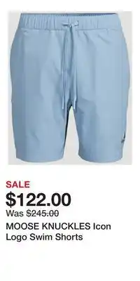 Holt Renfrew MOOSE KNUCKLES Icon Logo Swim Shorts offer