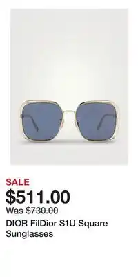 Holt Renfrew DIOR FilDior S1U Square Sunglasses offer