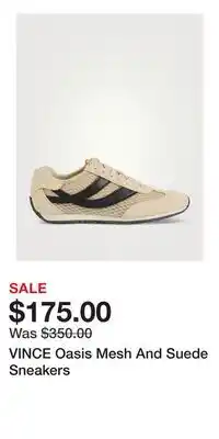 Holt Renfrew VINCE Oasis Mesh And Suede Sneakers offer