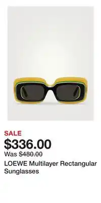 Holt Renfrew LOEWE Multilayer Rectangular Sunglasses offer