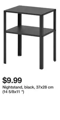 IKEA Nightstand, black, 37x28 cm (14 5/8x11 ) offer