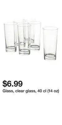 IKEA Glass, clear glass, 40 cl (14 oz) offer