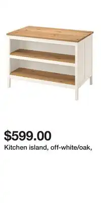 IKEA Kitchen island, off-white/oak offer