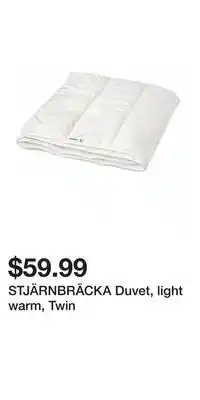 IKEA STJÄRNBRÄCKA Duvet, light warm, Twin offer