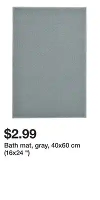 IKEA Bath mat, gray, 40x60 cm (16x24 ) offer