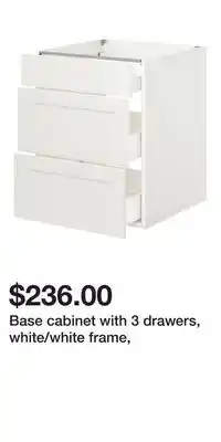 IKEA Base cabinet with 3 drawers, white/white frame offer