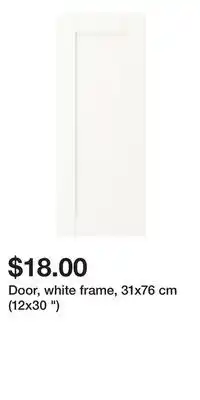 IKEA Door, white frame, 31x76 cm (12x30 ) offer
