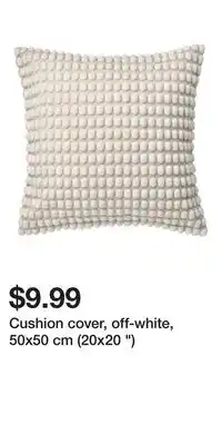 IKEA Cushion cover, off-white, 50x50 cm (20x20 ) offer