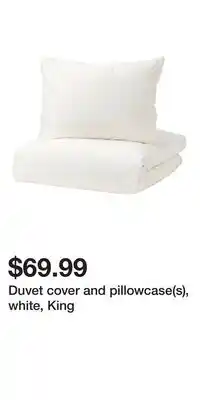 IKEA Duvet cover and pillowcase(s), white, King offer