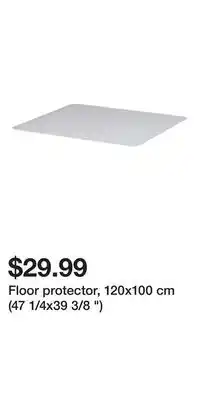 IKEA Floor protector, 120x100 cm (47 1/4x39 3/8 ) offer