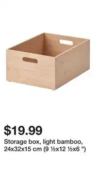 IKEA Storage box, light bamboo, 24x32x15 cm (9 ½x12 ½x6 ) offer