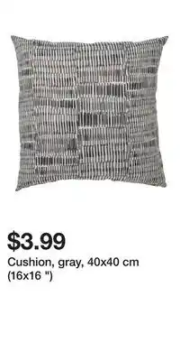IKEA Cushion, gray, 40x40 cm (16x16 ) offer