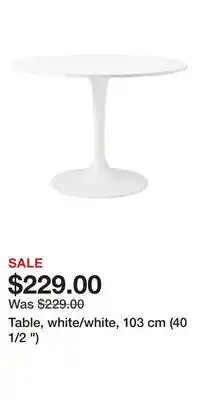 IKEA Table, white/white, 103 cm (40 1/2 ) offer