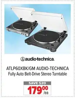 2001 Audio Video ATLP60XBK/GM AUDIO-TECHNICA Fully Auto Belt-Drive Stereo Turntable offer