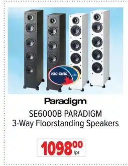2001 Audio Video SE6000B PARADIGM 3-Way Floorstanding Speakers offer