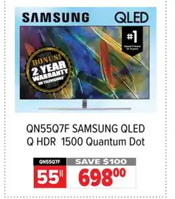 2001 Audio Video QN55Q7F SAMSUNG 55 QLED TV offer