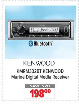 2001 Audio Video KMRM332BT KENWOOD Marine Digital Media Receiver offer