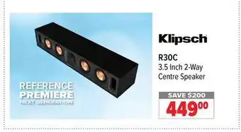 2001 Audio Video Klipsch R30C 3.5 Inch 2-Way Centre Speaker offer