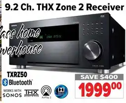 2001 Audio Video TXRZ50 ONKYO 9.2 Ch. THX Zone 2 Receiver offer