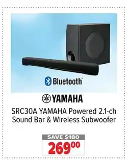 2001 Audio Video SRC30A YAMAHA Powered 2.1-ch Sound Bar & Wireless Subwoofer offer