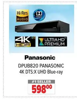 2001 Audio Video DPUB820 PANASONIC 4K DTS: X UHD Blue-ray offer