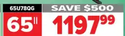 2001 Audio Video 65U78QG HISENSE 65 Mini-LED offer
