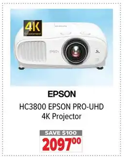 2001 Audio Video HC3800 EPSON PRO-UHD 4K Projector offer