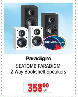 2001 Audio Video SEATOMB PARADIGM 2-Way Bookshelf Speakers offer