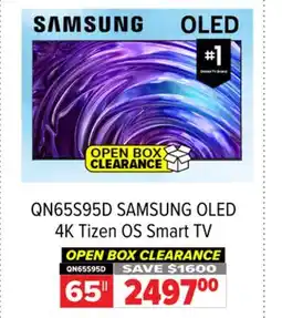 2001 Audio Video QN65S95D SAMSUNG 65 OLED 4K Tizen OS Smart TV offer