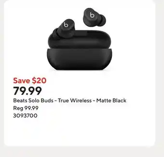 Staples Beats Solo Buds - True Wireless - Matte Black offer