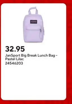 Staples JanSport Big Break Lunch Bag - Pastel Lilac offer