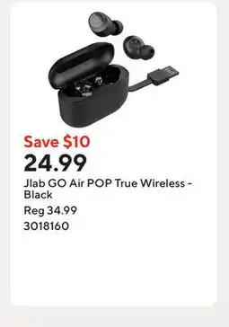 Staples Jlab GO Air POP True Wireless - Black offer