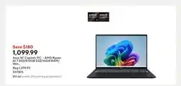 Staples Asus 16 Copilot+ PC - AMD Ryzen AI 7 350/512GB SSD/16GB RAM/Win 11 Home offer