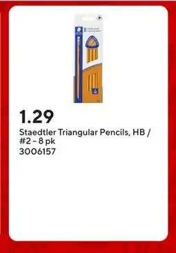 Staples Staedtler Triangular Pencils, HB / #2 - 8 pk offer