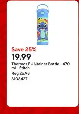 Staples Thermos FUNtainer Bottle - 470 ml - Stitch offer