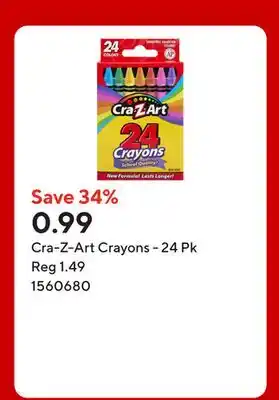 Staples Cra-Z-Art Crayons - 24 Pk offer
