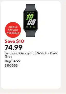 Staples Samsung Galaxy Fit3 Watch - Dark Grey offer