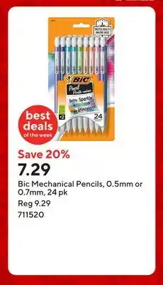 Staples Bic Mechanical Pencils, 0.5mm or 0.7mm, 24 pk offer