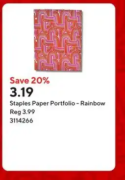 Staples Staples Paper Portfolio - Rainbow offer